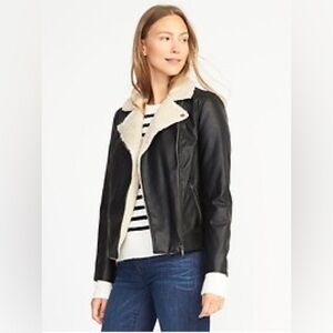 Women’s Faux-Leather Moto Jacket